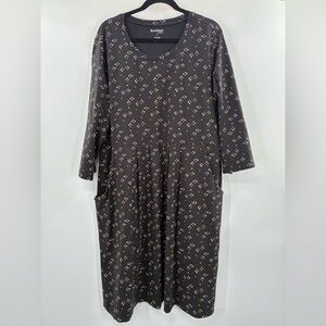 3For$20 NorthStyle Black Dress with Stich Designl Print w/Pocket NWOT size: 1X